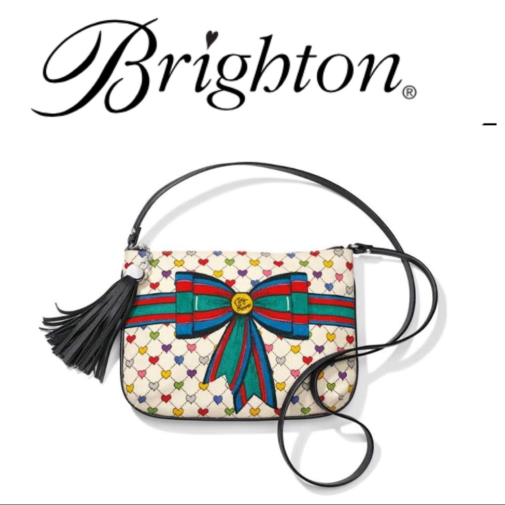 BRIGHTON LOVE AND JOY CANVAS CROSSBODY NWOT